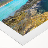 Art deco poster featuring a vibrant scene of Rio de Janeiro on rolled canvas, ideal for dining room wall art.