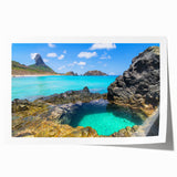 Extra large rolled print of a vibrant, floral Brazilian landscape, ideal for art wall dining room.