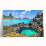 Black and white stretched canvas of Rio de Janeiro skyline, ideal for kitchen wall art or bedroom decor.