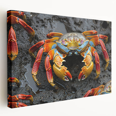 Large canvas print of Galapagos scenery with vivid blue and green tones, ideal for kitchen wall art.