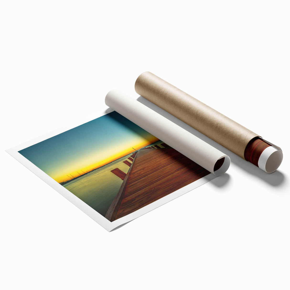 Extra large rolled print of Alabama scenery with vibrant green tones and floral elements.