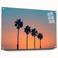 Acrylic print of San Diego scenery in muted blues and greens, suitable for dining room decor.