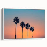 Vintage poster art of San Diego scenery in vibrant colors on a large framed canvas, ideal for living room decor.