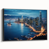 Black and white wall art featuring a vintage-style San Francisco landscape on framed canvas, ideal for bedroom decor.