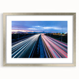 Textured abstract art print of Connecticut scenery in muted earth tones, framed in silver, ideal for bedroom art.