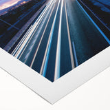 Art deco poster featuring the Connecticut scenery in muted green and blue tones on rolled canvas.