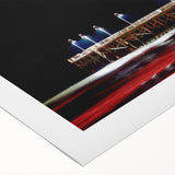 Art deco poster of Daytona with pastel shades on rolled canvas, suitable for dining room wall art.