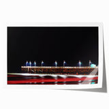 Extra large rolled print of Daytona scenery with floral elements in pastel shades.