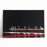 Black and white stretched canvas of Daytona scenery, ideal for kitchen wall art or bedroom decor.