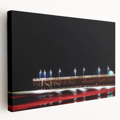 Daytona beach scene in pastel hues on a large stretched canvas, suitable for kitchen wall art.