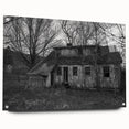 Acrylic print of a large abstract depiction of the Delaware scenery in muted earth tones.