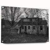 Acrylic print of a large abstract depiction of the Delaware scenery in muted earth tones.
