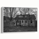 Framed canvas depicting a vintage poster art of Delaware scenery in colorful tones, ideal for living room decor.