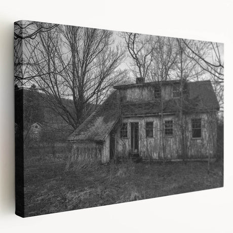 Delaware landscape on stretched canvas featuring muted earth tones, ideal for kitchen wall art.