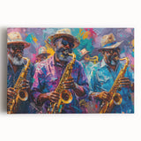 Black and white stretched canvas of New Orleans scenery, ideal for kitchen wall art.