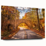 Large abstract wall art depicting the Acadia landscape in Maine with vibrant green and blue tones on acrylic glass.