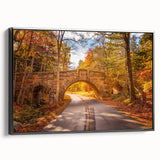 Black and white landscape art painting of Acadia, Maine on framed canvas, suitable for bedroom wall decor.