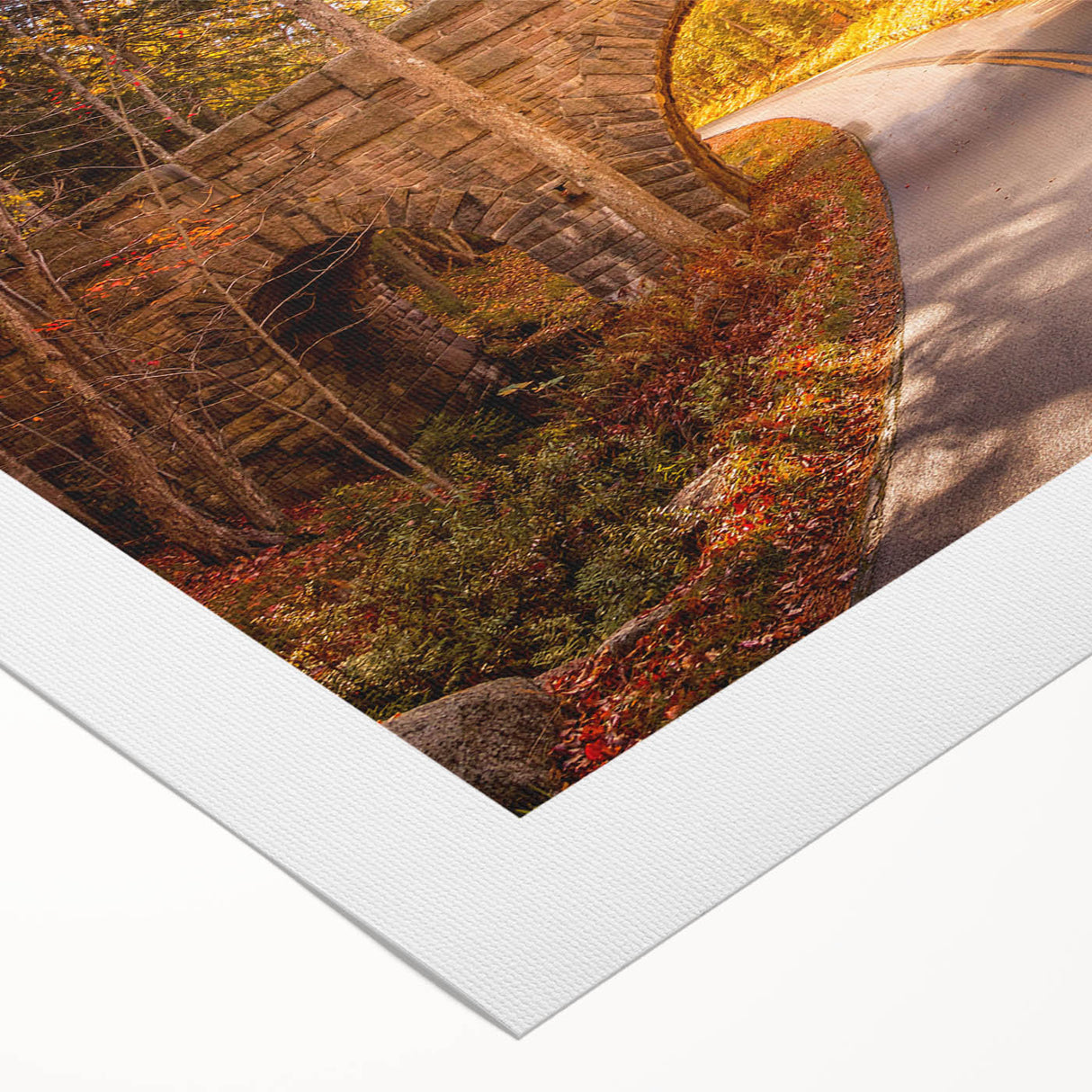 Art deco style poster of Acadia, Maine, with a serene landscape on rolled canvas, suitable for dining room wall art.