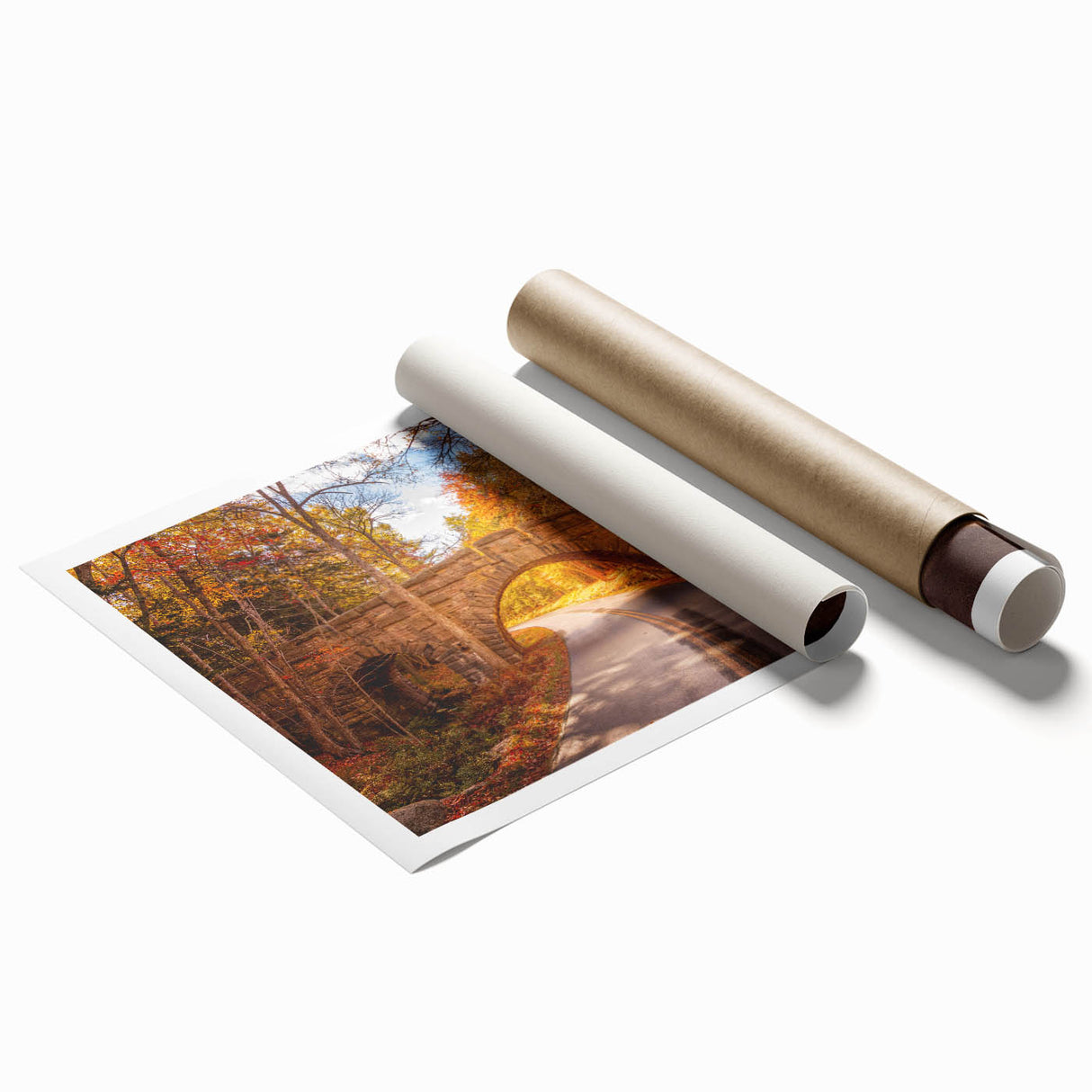 Extra large rolled print of Acadia, Maine, featuring a serene floral landscape in soft pastel shades.