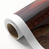 Art deco poster depicting serene Maine scenery in soft pastel shades on rolled canvas, ideal for nursery wall art.