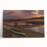 Black and white photograph of Maine's rugged coastline on stretched canvas, suitable for kitchen or bedroom decor.