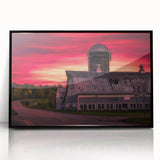 Large abstract wall art depicting a Vermont landscape in muted earth tones on a framed acrylic.