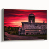 Landscape art painting of Vermont scenery in colorful hues on a framed canvas, ideal for living room decor.