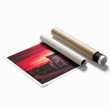 Extra large rolled print featuring a serene Vermont landscape with lush greenery and floral elements.