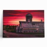 Black and white photograph of Vermont scenery on large stretched canvas, ideal for kitchen wall art or bedroom ambiance.