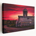 Landscape painting of Vermont in autumn hues on stretched canvas, suitable for kitchen wall art.