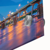 Large abstract wall art featuring Virginia scenery in muted earth tones on acrylic glass, ideal for dining room ambiance.