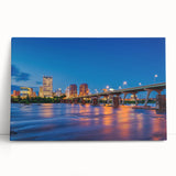 Black and white stretched canvas depicting a serene Virginia landscape, ideal for kitchen wall art or bedroom ambiance.