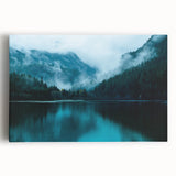 Black and white photo of Seattle skyline on large stretched canvas, ideal for kitchen wall art.
