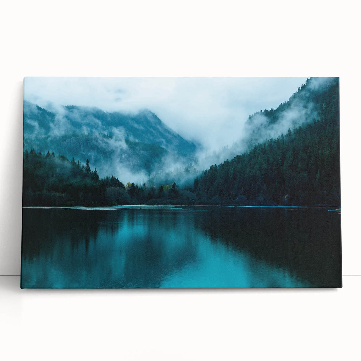 Black and white stretched canvas of Seattle skyline, ideal for kitchen wall art or bedroom ambiance.