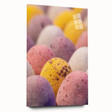 Large abstract wall art on acrylic featuring swirling spring hues, ideal for bedroom or dining room decor.