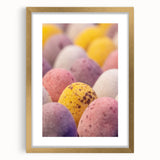 Extra large abstract art print with textured design in spring hues, framed in gold, ideal for living room decor.