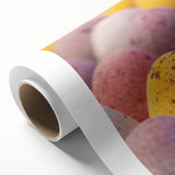 Art Deco poster of spring landscape with pastel colors on rolled canvas, ideal for nursery wall art.