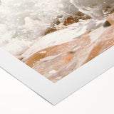 Art deco poster featuring a geometric pattern in gold and black on a rolled canvas.