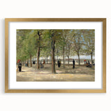 Textured abstract art print with swirling blue and yellow patterns on a gold-framed canvas, suitable for bedroom decor.