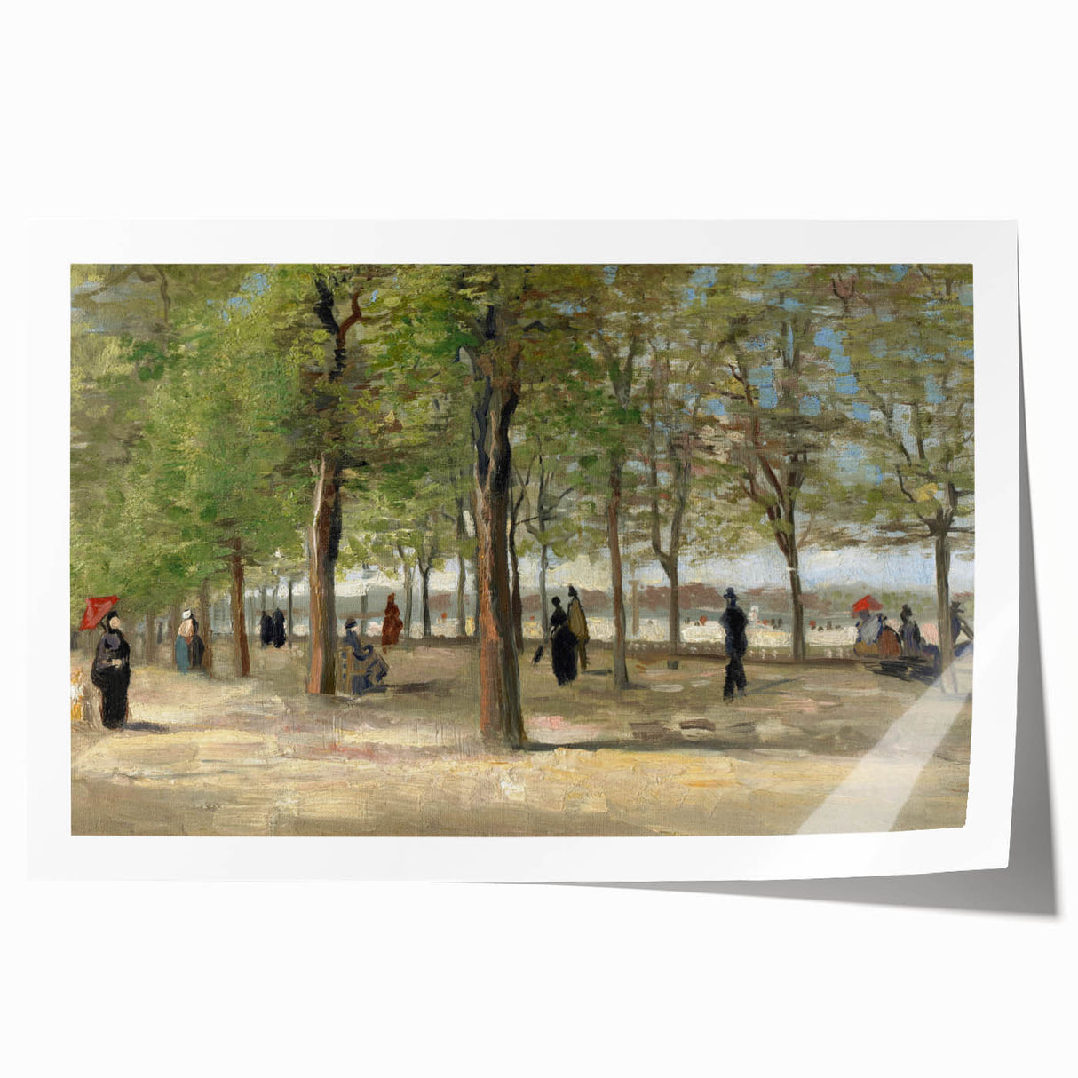 Extra large rolled canvas print featuring a Van Gogh-inspired floral design in vibrant hues.