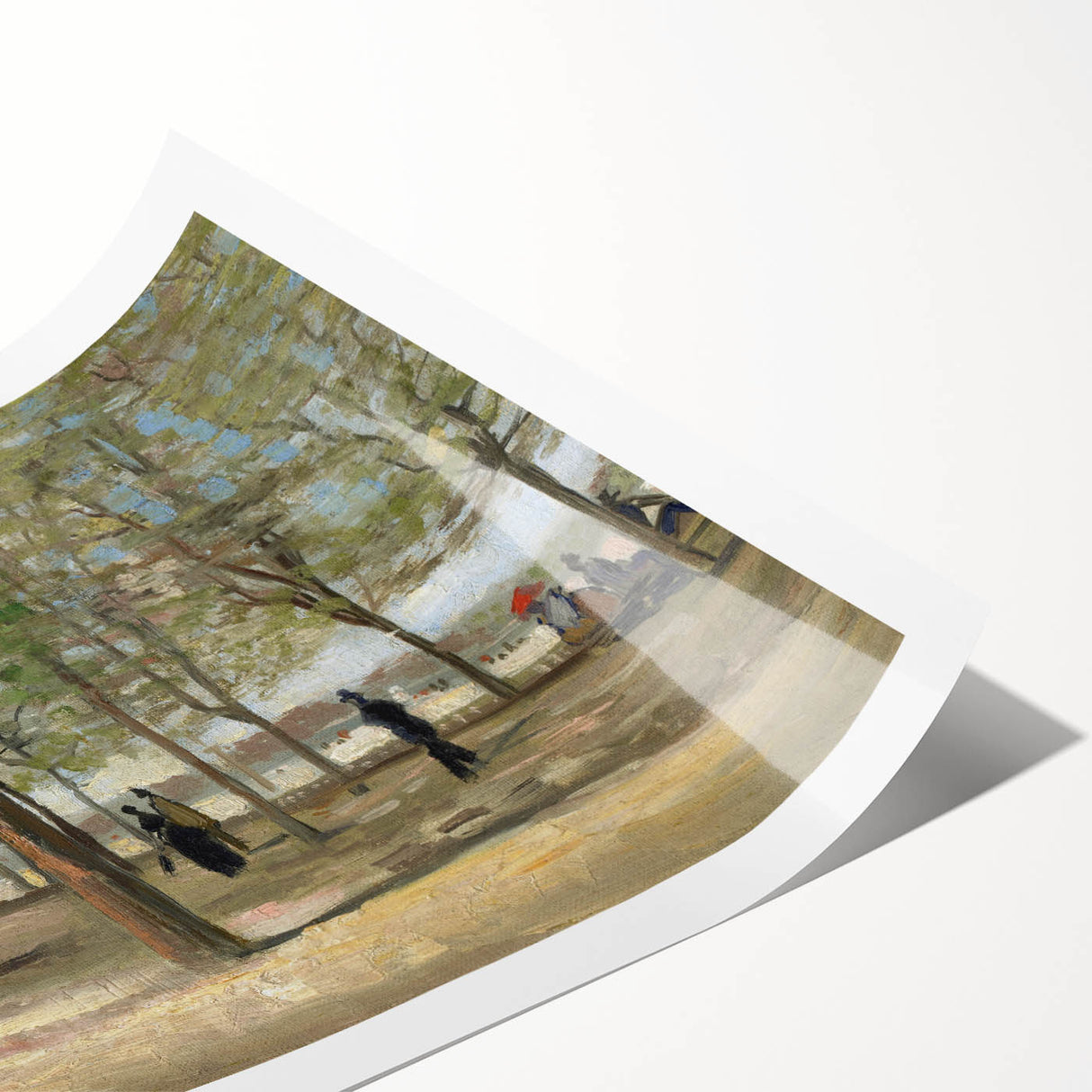 Extra large rolled canvas print featuring line art flowers in minimalist style, ideal for large living room wall art.