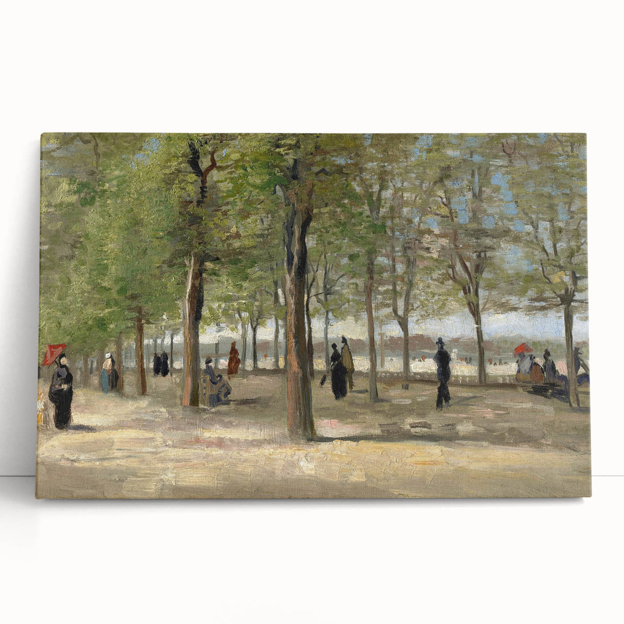 Large black and white stretched canvas print of Van Gogh's 'Starry Night', ideal for kitchen wall art.