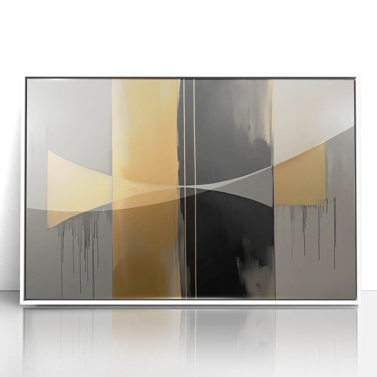 Modern Geometric Abstract Wall Art – Luxe Canvas & Framed Print
