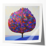 Multicolored Abstract Tree Canvas - Modern Vibrant Floral Wall Art