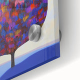 Multicolored Abstract Tree Canvas - Modern Vibrant Floral Wall Art