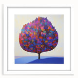 Multicolored Abstract Tree Canvas - Modern Vibrant Floral Wall Art
