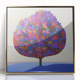 Multicolored Abstract Tree Canvas - Modern Vibrant Floral Wall Art