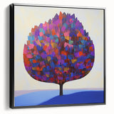 Framed black side view of an abstract floral canvas art piece showcasing vibrant colors and intricate patterns, ideal for modern home decor and aesthetic enhancement.