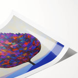 Multicolored Abstract Tree Canvas - Modern Vibrant Floral Wall Art