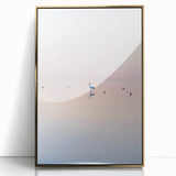 Framed abstract landscape artwork with a gold-acrylic front view, showcasing vibrant colors and intricate textures, ideal for modern home decor and interior design.